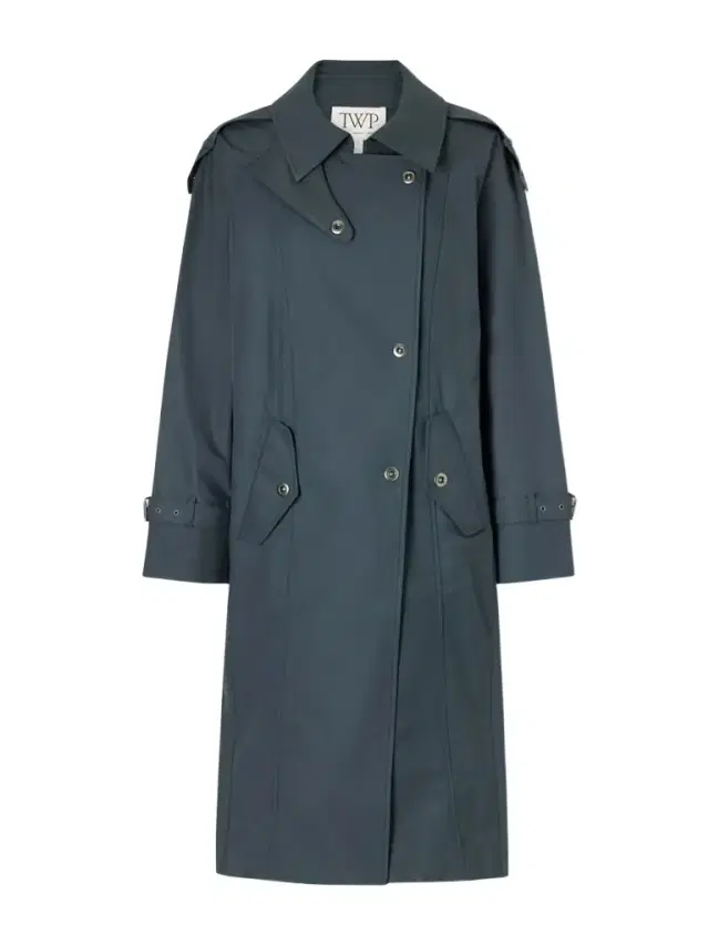 Long Bogie Cotton-blend Canvas Trench Coat