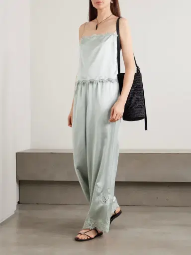 DÔEN Loure Lace-trimmed Silk-satin Top | Thumbnail 2 DÔEN Loure Lace-trimmed Silk-satin Top | Thumbnail 2