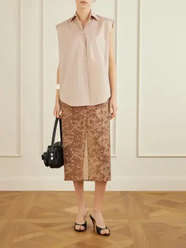Acne Studios Lace Cotton-blend Midi Skirt | Thumbnail 2