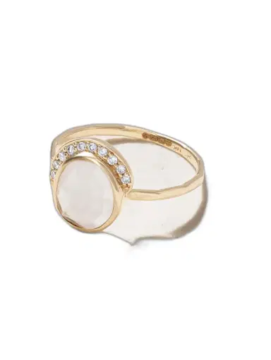 Melissa Joy Manning Freeform 14-karat Gold, Moonstone And Diamond Ring | Thumbnail 1