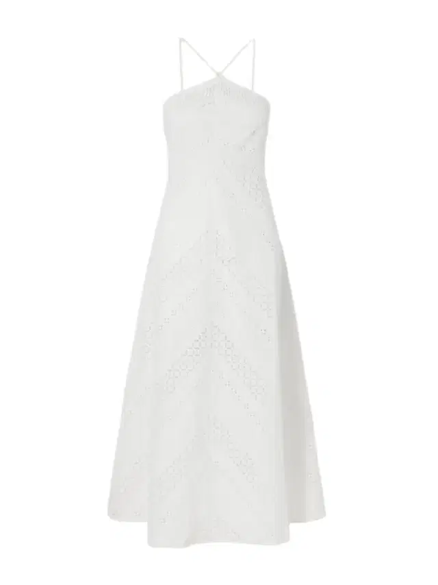Castiglione Broderie Anglaise Cotton Halterneck Midi Dress
