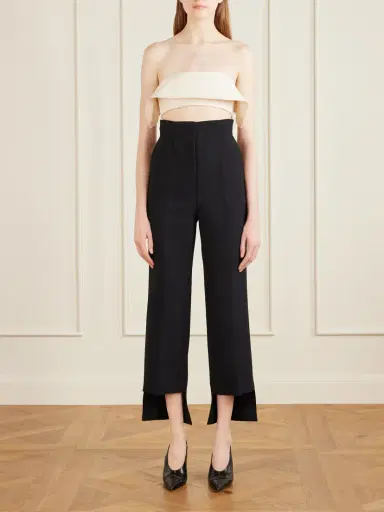 Khaite Kelsi Cropped Wool And Silk-blend Cady Top | Thumbnail 2 Khaite Kelsi Cropped Wool And Silk-blend Cady Top | Thumbnail 2