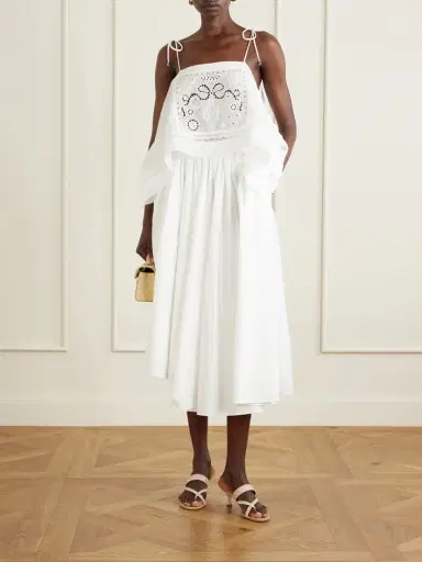 Self-Portrait Embroidered Ramie Top | Thumbnail 2 Self-Portrait Embroidered Ramie Top | Thumbnail 2