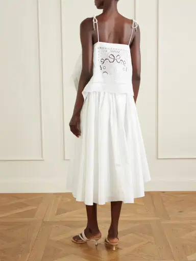 Self-Portrait Embroidered Ramie Top | Thumbnail 3 Self-Portrait Embroidered Ramie Top | Thumbnail 3
