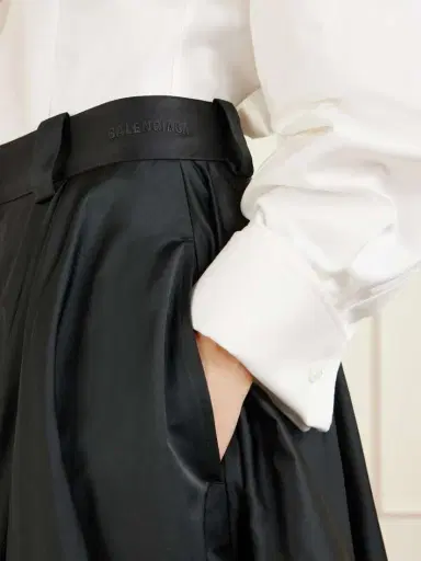 Balenciaga Pleated Satin Shorts | Thumbnail 4