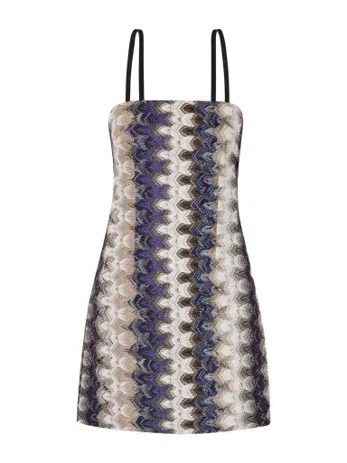 Missoni Striped Metallic Crochet-knit Mini Dress | Thumbnail 1 Missoni Striped Metallic Crochet-knit Mini Dress | Thumbnail 1