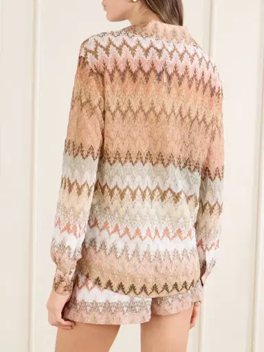 Missoni Striped Metallic Crochet-knit Shirt | Thumbnail 4 Missoni Striped Metallic Crochet-knit Shirt | Thumbnail 4