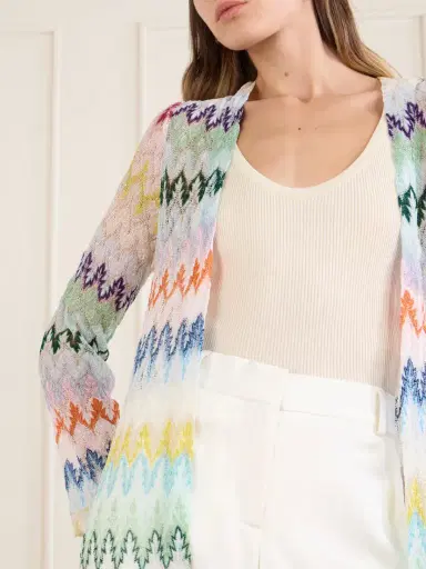 Missoni Striped Metallic Crochet-knit Cardigan | Thumbnail 4 Missoni Striped Metallic Crochet-knit Cardigan | Thumbnail 4