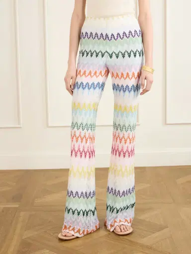 Missoni Striped Metallic Crochet-knit Flared Pants | Thumbnail 3