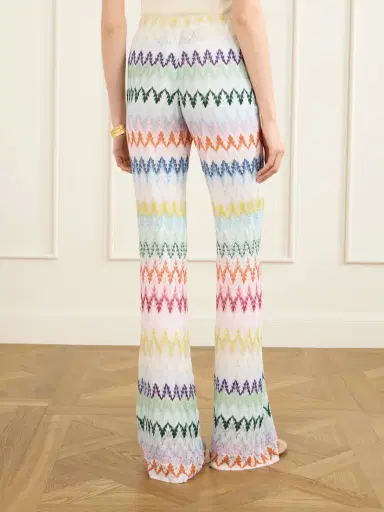 Missoni Striped Metallic Crochet-knit Flared Pants | Thumbnail 4
