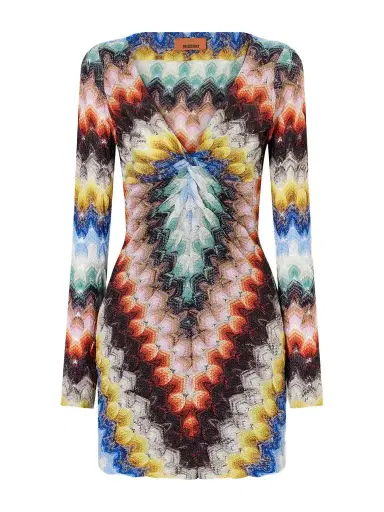 Missoni Metallic Crochet-knit Mini Dress | Thumbnail 1 Missoni Metallic Crochet-knit Mini Dress | Thumbnail 1