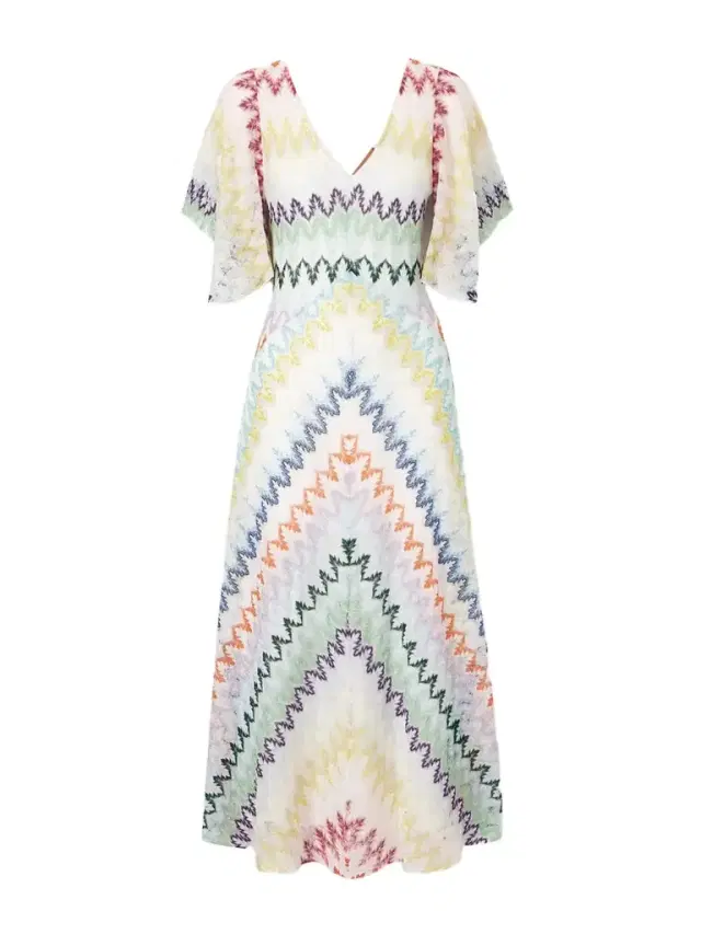 Striped Metallic Crochet-knit Maxi Dress