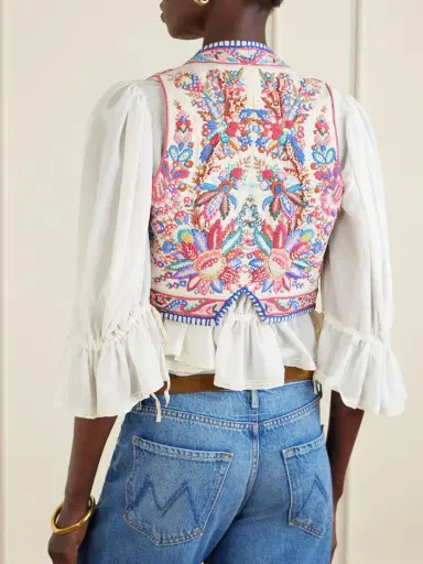 Etro Embroidered Cotton Vest | Thumbnail 4 Etro Embroidered Cotton Vest | Thumbnail 4