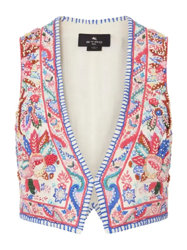Embroidered Cotton Vest