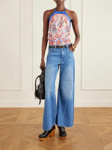 Etro Cropped Printed Silk-satin Halterneck Top | Thumbnail 2 Etro Cropped Printed Silk-satin Halterneck Top | Thumbnail 2