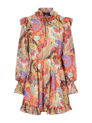 Etro Ruffled Paisley-print Chiffon Mini Dress | Thumbnail 1