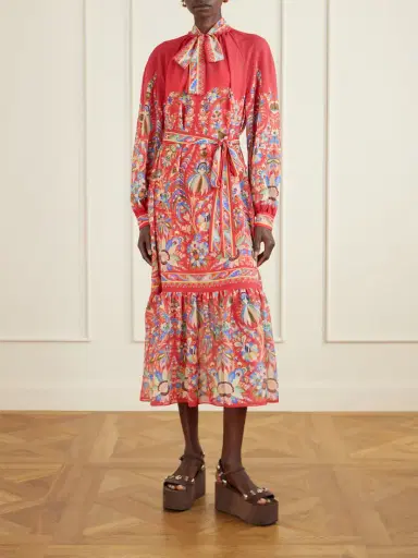 Etro Floral-print Chiffon Midi Dress | Thumbnail 2