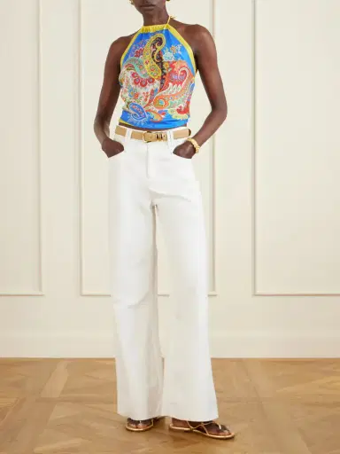 Etro Paisley-print Silk-twill Halterneck Top | Thumbnail 2