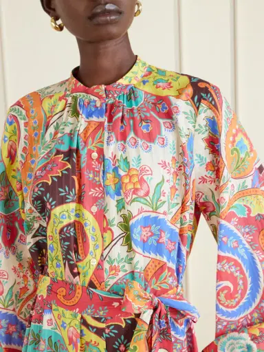 Etro Belted Paisley-print Cotton-voile Maxi Shirt Dress | Thumbnail 4 Etro Belted Paisley-print Cotton-voile Maxi Shirt Dress | Thumbnail 4