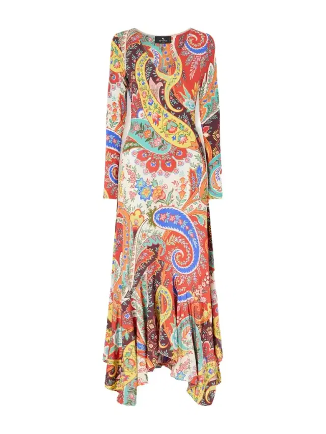 Etro Ruffled Paisley-print Jersey Maxi Dress