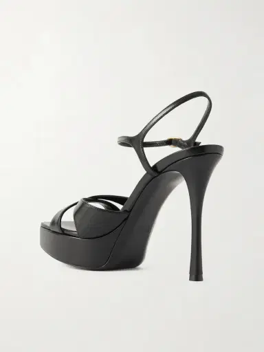 Saint Laurent Debbie Leather Platform Sandals | Thumbnail 2