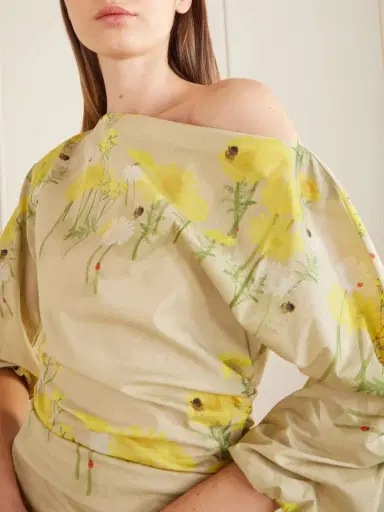 BERNADETTE Ezra Floral-print Cotton-blend Midi Dress | Thumbnail 5