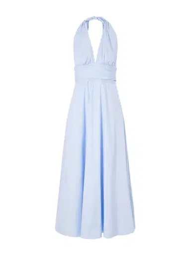 BERNADETTE Marilyn Organic Cotton-blend Poplin Halterneck Maxi Dress | Thumbnail 1