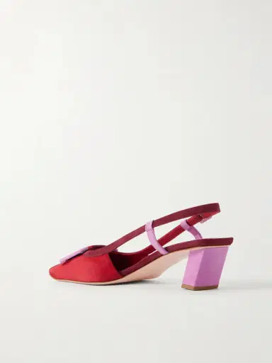 Roger Vivier Belle Vivier 45 Color-block Suede Slingback Pumps | Thumbnail 3