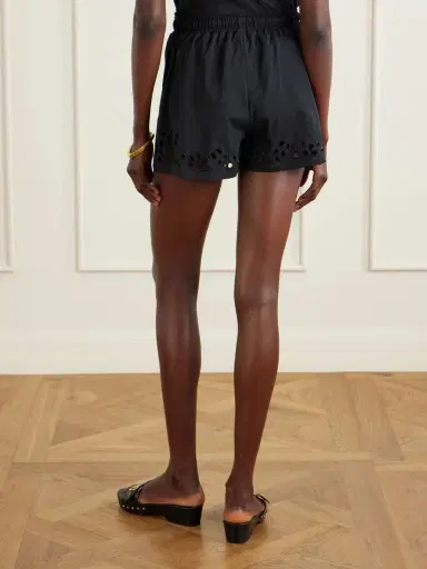 Ulla Johnson Vedi Ruffled Broderie Anglaise Organic Cotton-jersey Shorts | Thumbnail 4 Ulla Johnson Vedi Ruffled Broderie Anglaise Organic Cotton-jersey Shorts | Thumbnail 4