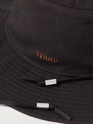 Staud Coast Suede-trimmed Cotton-canvas Bucket Hat | Thumbnail 3
