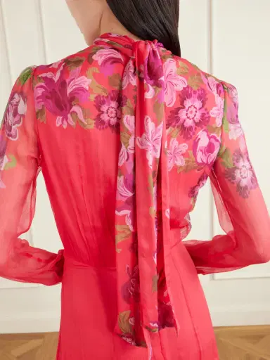 Saloni Floral-print Silk-crepon Midi Dress | Thumbnail 5 Saloni Floral-print Silk-crepon Midi Dress | Thumbnail 5