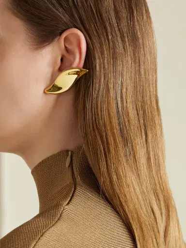 Khaite Leaf Gold-plated Earrings | Thumbnail 2