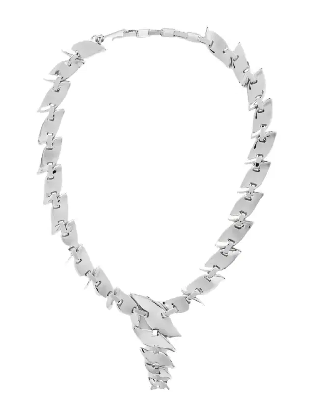 Leaf Silver-tone Necklace