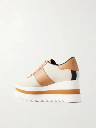 Stella McCartney Sneak-elyse Salt And Pepper Exaggerated-sole Canvas Sneakers | Thumbnail 3 Stella McCartney Sneak-elyse Salt And Pepper Exaggerated-sole Canvas Sneakers | Thumbnail 3