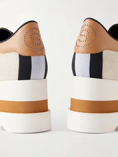 Stella McCartney Sneak-elyse Salt And Pepper Exaggerated-sole Canvas Sneakers | Thumbnail 5 Stella McCartney Sneak-elyse Salt And Pepper Exaggerated-sole Canvas Sneakers | Thumbnail 5