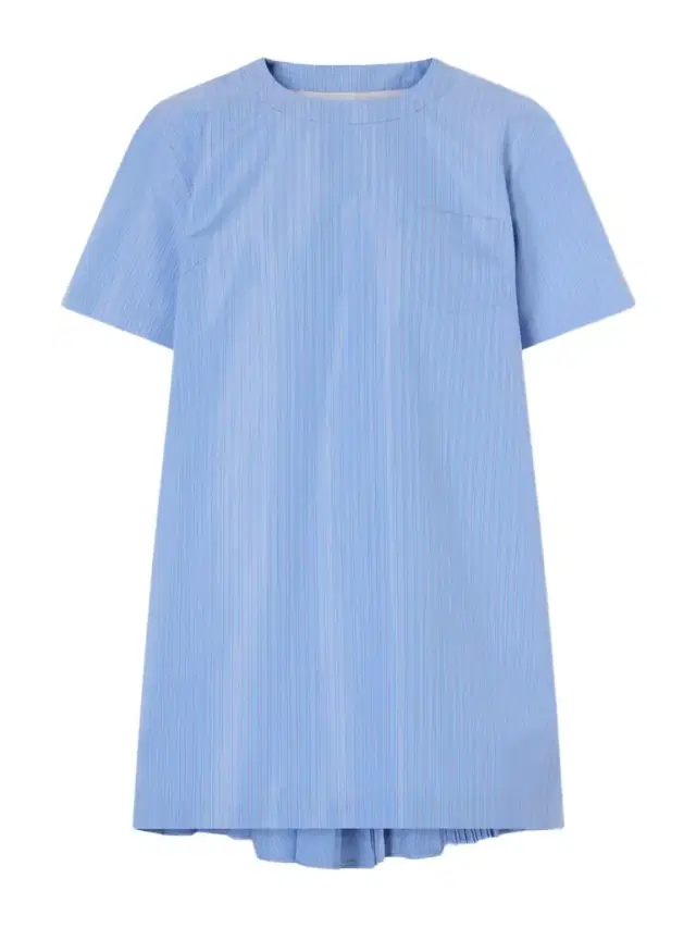 Pleated Striped Cotton-blend Poplin Mini Dress