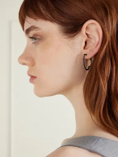 Repossi Antifer Heart Large 18-karat Black Gold Diamond Single Earring | Thumbnail 2 Repossi Antifer Heart Large 18-karat Black Gold Diamond Single Earring | Thumbnail 2