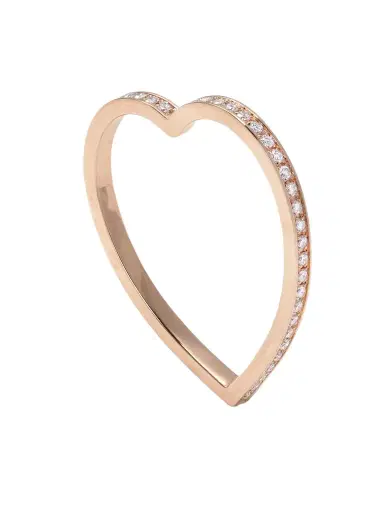 Repossi Antifer Heart 18-karat Rose Gold Diamond Ring | Thumbnail 1