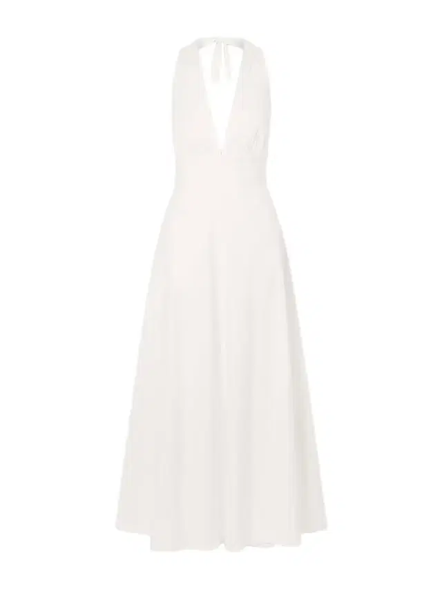 BERNADETTE Marilyn Organic Cotton-blend Poplin Halterneck Maxi Dress