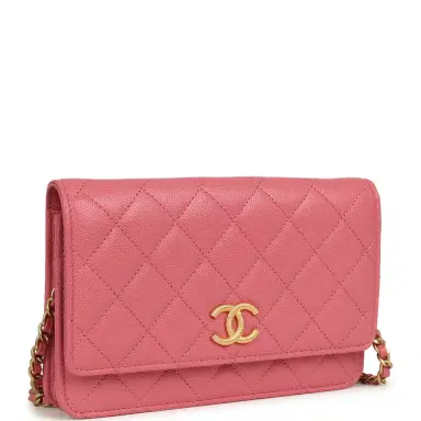Chanel Chanel Classic Wallet On Chain WOC Pink Caviar Brushed Gold Hardware | Thumbnail 2 Chanel Chanel Classic Wallet On Chain WOC Pink Caviar Brushed Gold Hardware | Thumbnail 2