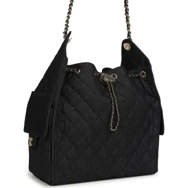 Chanel Chanel Medium 25 Hobo Bag Dark Denim Light Gold Hardware | Thumbnail 2