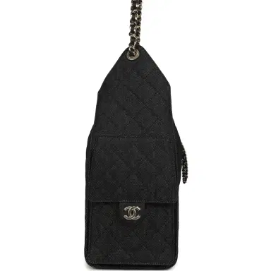 Chanel Chanel Medium 25 Hobo Bag Dark Denim Light Gold Hardware | Thumbnail 3