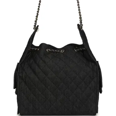 Chanel Chanel Medium 25 Hobo Bag Dark Denim Light Gold Hardware | Thumbnail 4