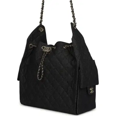 Chanel Chanel Medium 25 Hobo Bag Dark Denim Light Gold Hardware | Thumbnail 5