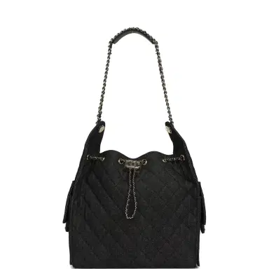 Chanel Chanel Medium 25 Hobo Bag Dark Denim Light Gold Hardware | Thumbnail 6