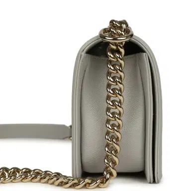 Chanel Chanel Medium Boy Bag Light Grey Caviar Light Gold Hardware | Thumbnail 3 Chanel Chanel Medium Boy Bag Light Grey Caviar Light Gold Hardware | Thumbnail 3
