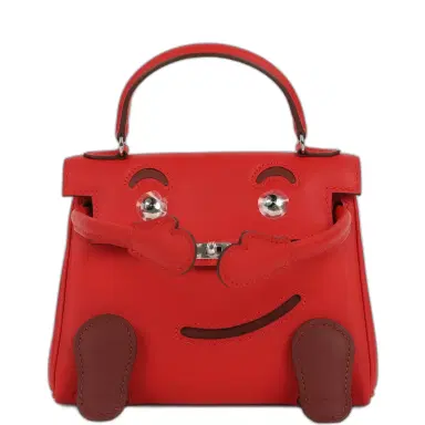 HERMÈS Hermes "Quelle Idolle" Kelly Doll Rouge Radieux and Rouge H Swift Palladium Hardware | Thumbnail 1 HERMÈS Hermes "Quelle Idolle" Kelly Doll Rouge Radieux and Rouge H Swift Palladium Hardware | Thumbnail 1