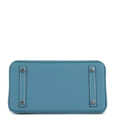HERMÈS Hermes Birkin 25 Blue Jean Swift Palladium Hardware | Thumbnail 6 HERMÈS Hermes Birkin 25 Blue Jean Swift Palladium Hardware | Thumbnail 6