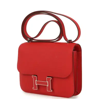 HERMÈS Hermes Constance 18 Rouge Radieux Epsom Lacquered Palladium Hardware | Thumbnail 5 HERMÈS Hermes Constance 18 Rouge Radieux Epsom Lacquered Palladium Hardware | Thumbnail 5