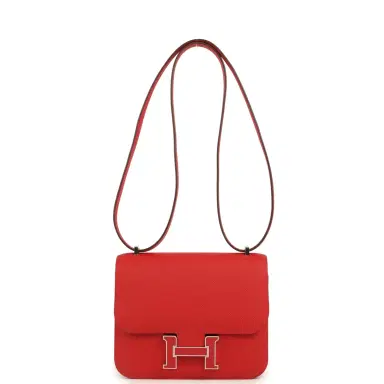 HERMÈS Hermes Constance 18 Rouge Radieux Epsom Lacquered Palladium Hardware | Thumbnail 7 HERMÈS Hermes Constance 18 Rouge Radieux Epsom Lacquered Palladium Hardware | Thumbnail 7
